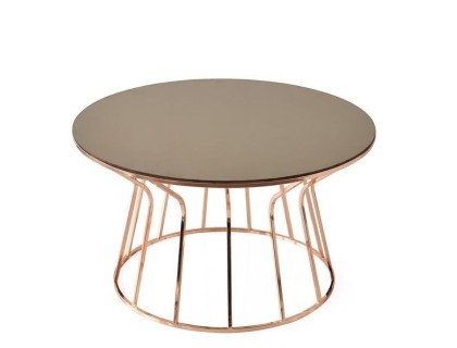 Kum saati rose gold metal orta sehpa