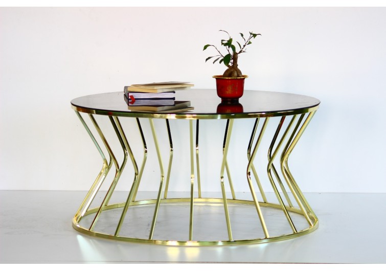 Kum saati gold metal orta sehpa