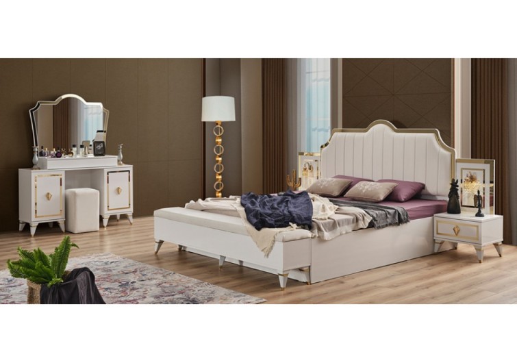 Floransa beyaz yatak odası takımı