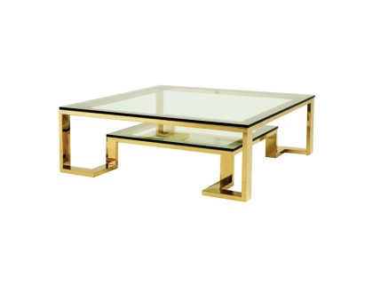 Karmet Katlı Gold Orta Sehpa